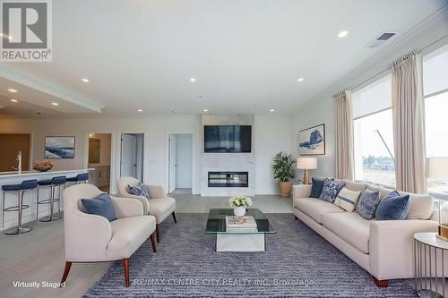 Virtually staged living room - 414 - 480 Callaway Road, London North (North R), ON 