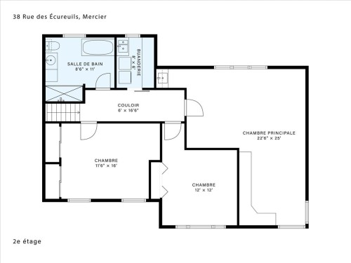 Plan (croquis) - 38 Rue Des Écureuils, Mercier, QC 