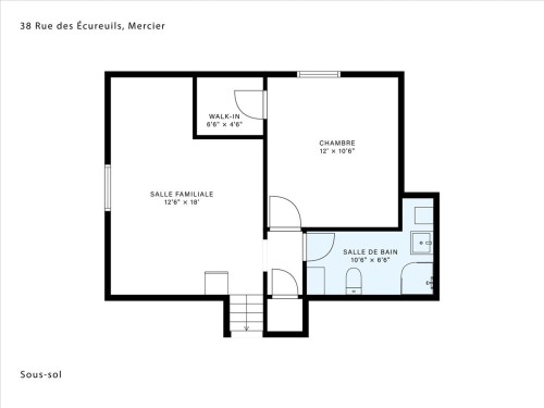 Plan (croquis) - 38 Rue Des Écureuils, Mercier, QC 