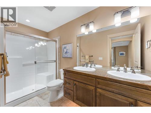 Luxurious ensuite with  heated floors, double sinks and sensor vanity lighting. - 2780 Auburn Road Unit# 203, West Kelowna, BC 