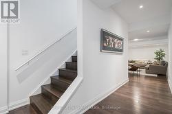Stairs to the basement recreation room - 
