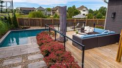 Professionally landscaped gardens in back yard - 