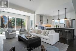 Open floor plan living and kitchen rooms - 