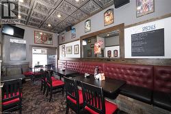Tin panel ceiling with recessed lighting - 