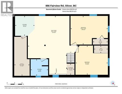 Floor Plan - Basement - 886 Fairview Road, Oliver, BC 