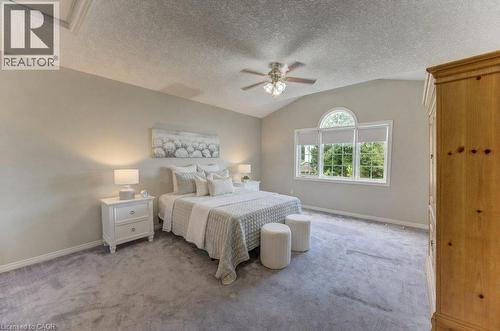 Primary bedroom -up ½ flight of stairs from main level. Vaulted ceiling - 26 Stanmore Avenue, Kitchener, ON 