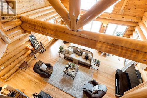 Second floor landing overlooks Great Room - 2467 Darling Road, Lanark Highlands, ON 
