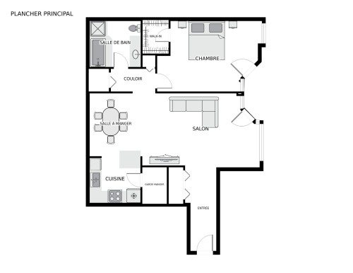 Plan (croquis) - 1205-1625 Av. Lincoln, Montréal (Ville-Marie), QC 