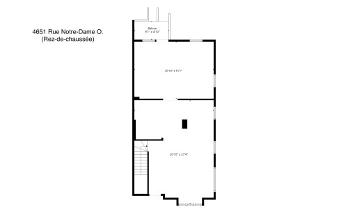Plan (croquis) - 4651Z  - 4653Z Rue Notre-Dame O., Montréal (Le Sud-Ouest), QC 
