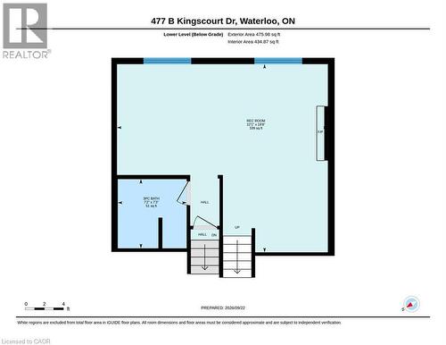 Floor plan - 477 Kingscourt Drive Unit# B, Waterloo, ON 