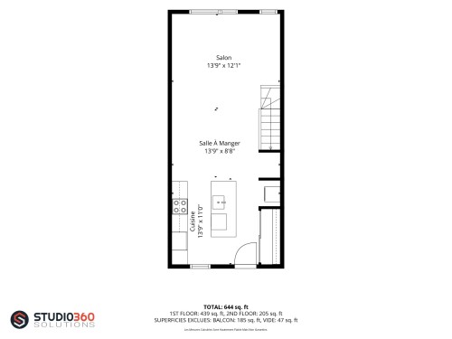 Plan (croquis) - 302-7237 Rue St-Hubert, Montréal (Villeray/Saint-Michel/Parc-Extension), QC 