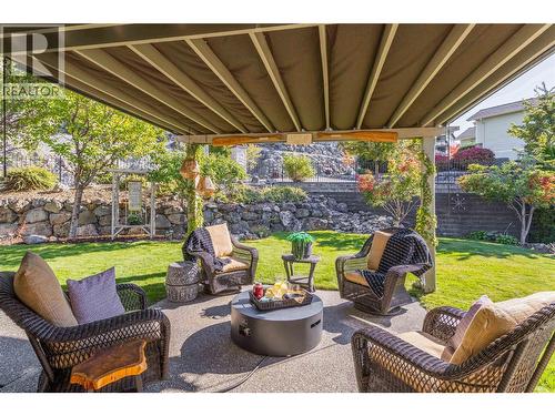 tranquil rear patio space - 1113 Mt Fosthall Drive, Vernon, BC 