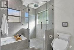 walk-in shower with separate soaker tub (digitally altered) - 