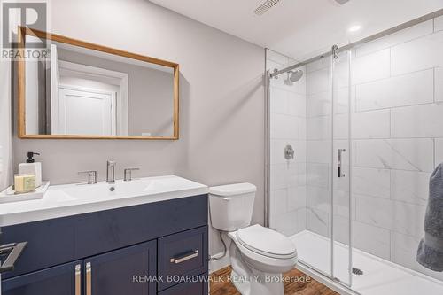 Lower-level 3-piece bath with glass shower - 210 Pingwi Place, Ottawa, ON 