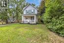 White siding exterior with green window shutters - 11 Tutela Heights Road, Brantford, ON 