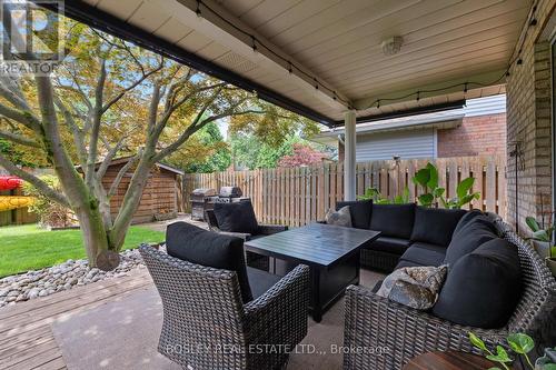 Covered patio off the kitchen - 28 Arbour Glen Drive, St. Catharines (Grapeview), ON 