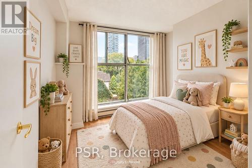 Digitally Staged 2nd Bedroom - 510 - 65 Scadding Avenue, Toronto, ON 