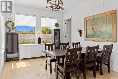 Dining Room Overlooks Pool And Yard - 549 Punkinseed Lane, Georgian Bluffs, ON 