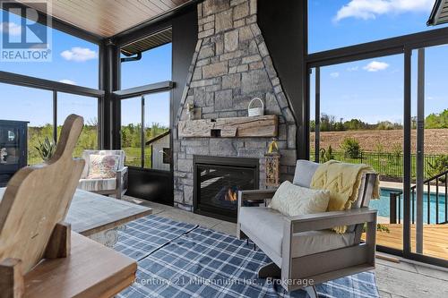 3 Season Sunroom With Gas Fireplace - 549 Punkinseed Lane, Georgian Bluffs, ON 