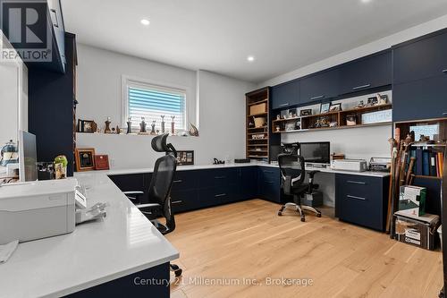 Office With Built-In Desk, Cabinets & Bookshelves - 549 Punkinseed Lane, Georgian Bluffs, ON 