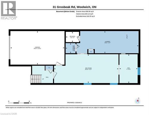 Floor Plan - Lower Level - 31 Grosbeak Road, Elmira, ON 