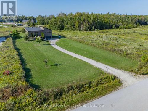 Aerial of the front of the house - 103 Ugovsek Crescent, Meaford, ON 