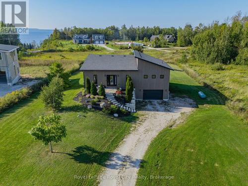 Aerial of the front of the house - 103 Ugovsek Crescent, Meaford, ON 