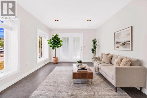 Living Room - Virtually Staged - 18 Haney Drive, Guelph, ON 