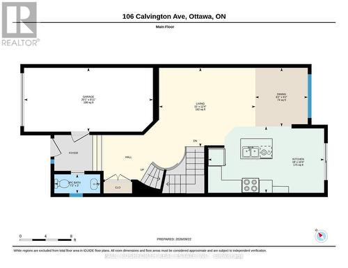 Floor Plan-Main Level - 106 Calvington Avenue, Ottawa, ON 