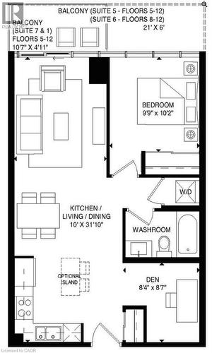 Floor Plan - 128 King Street N Unit# 1205, Waterloo, ON 