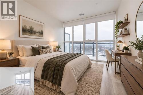 Virtually staged, shelves and mirror not included - 128 King Street N Unit# 1205, Waterloo, ON 