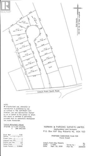 Subdivision Layout - Lot 4 Southside Place, Bay Roberts, NL 