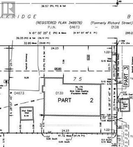 Survey of parcel - 176 Oakridge Boulevard, Ottawa, ON 