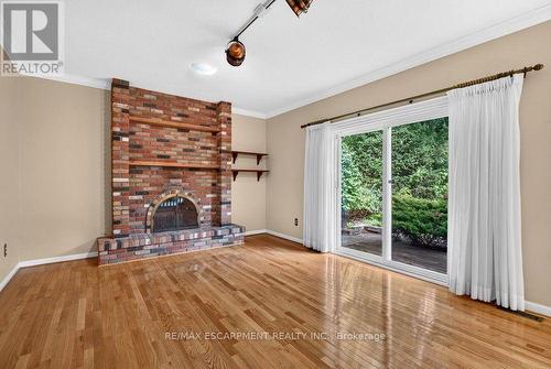 Family room with wood burning fireplace, walk-out - 159 All Saints Crescent, Oakville, ON 