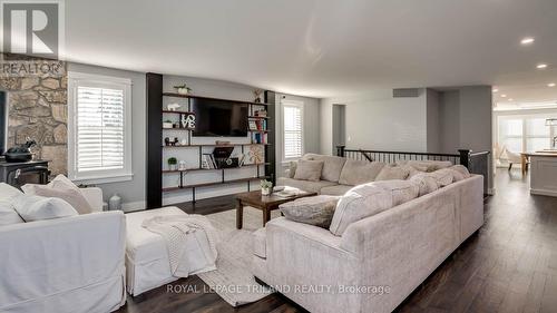 Living room with a wood burning stove - 11688 Charlton Drive, Middlesex Centre, ON 