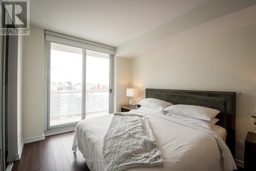 Primary Bedroom wEn-Suite Bathroom and Balcony - 1203 - 300 Lisgar Street, Ottawa, ON 