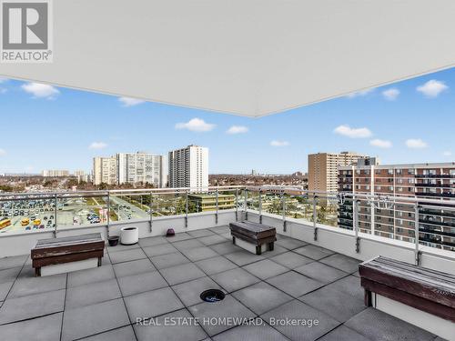 Private shaded North facing terrace - 1102 - 2800 Warden Avenue, Toronto, ON 