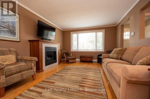 Living Room with Gas Fireplace - 445 Arndon Avenue, Peterborough (Otonabee Ward 1), ON 