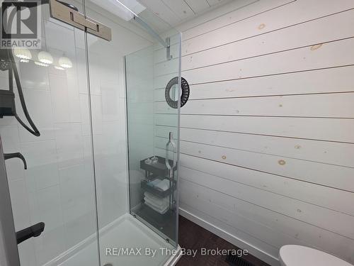 Ensuite 3 piece Bathroom with Shiplap Walls - 2 Red Oak Drive, Wasaga Beach, ON 