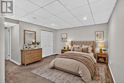 Virtually staged - basement bedroom or rec room - 