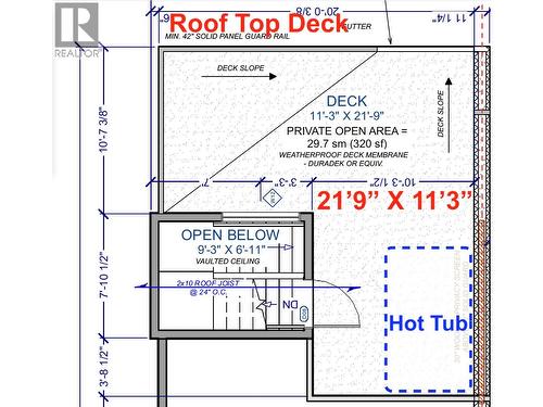 Rooftop Deck Patio with Hot Tub - 745 Morrison Avenue Unit# 4, Kelowna, BC 