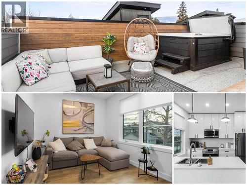 3 Bed Roof top Patio Hot Tub Garage Fenced Yard - 745 Morrison Avenue Unit# 4, Kelowna, BC 