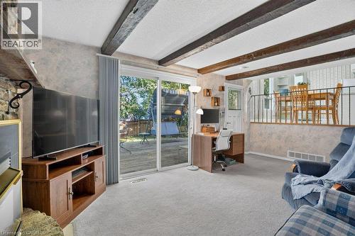 Family Room with Sliders to the Backyard - 34 Glen Park Crescent, Kitchener, ON 