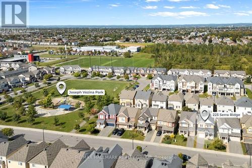 Aerial view of home and nearby park - 223 Serra Ridge, Ottawa, ON 
