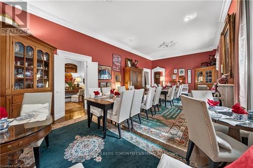 Formal dining area with rich wall color - 100 Brunswick Street, Stratford, ON 
