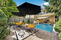 Expansive wood-finish deck - 
