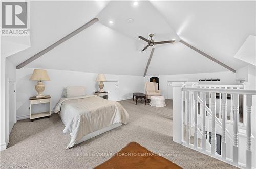 Vaulted ceilings with exposed beams - 100 Brunswick Street, Stratford, ON 