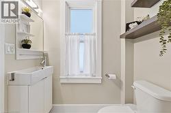 Modern vanity with integrated rectangular sink and chrome faucet - 
