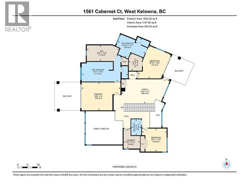 UPPER LEVEL FLOOR PLAN - 1561 Cabernet Court, West Kelowna, BC 