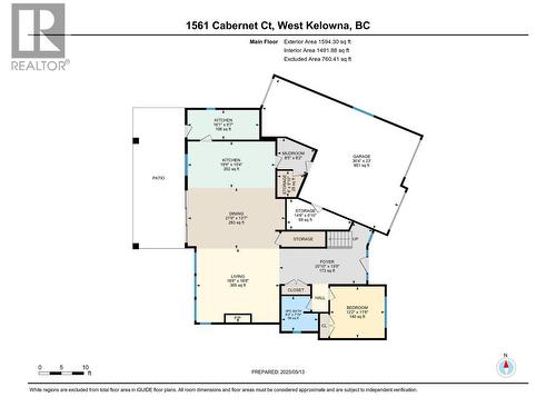 MAIN FLOOR PLAN - 1561 Cabernet Court, West Kelowna, BC 